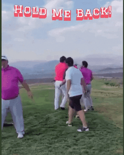 Holding Back  Men To Fight Outside GIF