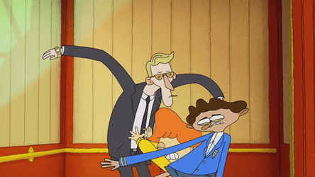 Holding Back Old Man On Beating GIF