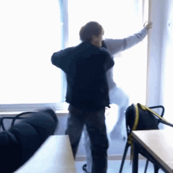 Holding Friend From Jump Out Window GIF