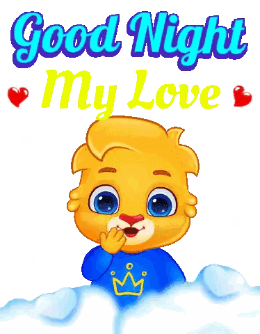 Holding Heart Good Night My Love Sticker