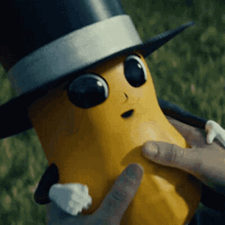 Holding Mister Peanut GIF