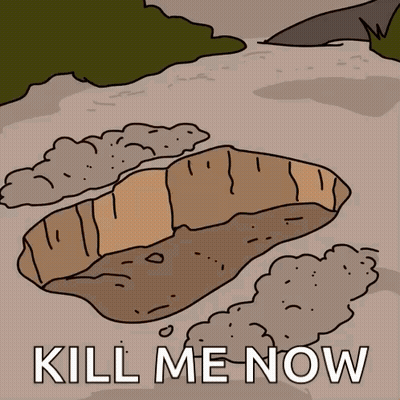 Hole In Ground Saying Kill Me Now GIF