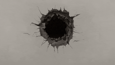 Hole In Wall With Black Center GIF