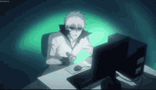 Hollow Ichigo Kurosaki Mad Hit Desk Computer Cpu  GIF