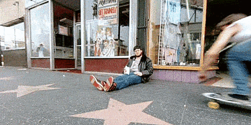 Hollywood Blvd Skateboarding GIF