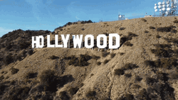 Hollywood Squares Sign On Mountain GIF