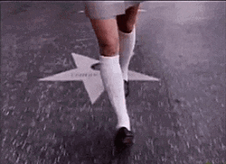 Hollywood Walk Of Fame Walking Girl GIF