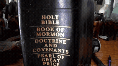 Holy Bible Book Of Mormon Doctrine And Covenants GIF