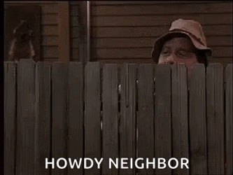 Home Imporvement Fence Scene Howdy Neighbor GIF