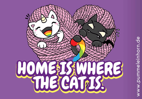 Home Is Where Cat, Unicorn, And Bat GIF