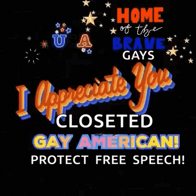 Home Of The Brave Gays I Appreciate You Gay American Protect Free Speech GIF