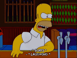 Home Simpson Burp Everyone Laugh GIF