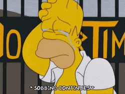 Home Simpson Sobbing Continuously On The Streets GIF