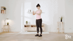 Home Workout Lunge Exercise GIF