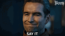 Homelander Angry Asking Say It GIF