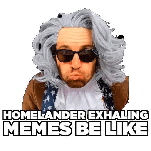 Homelander Meme Exhaling Sticker