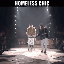 Homeless Guy Chic Fashion Street Show GIF