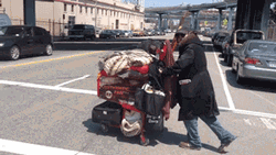 Homeless Guy Running Away GIF