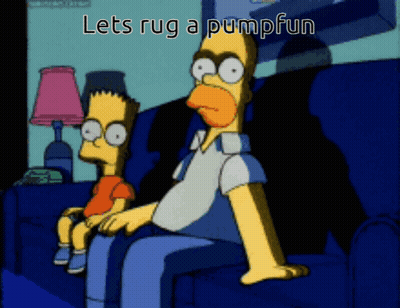Homer And Bart Simpson Sitting On Couch Lets Rug A Pumpfun GIF