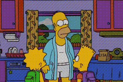 Homer And Lisa Simpson Kissing GIF