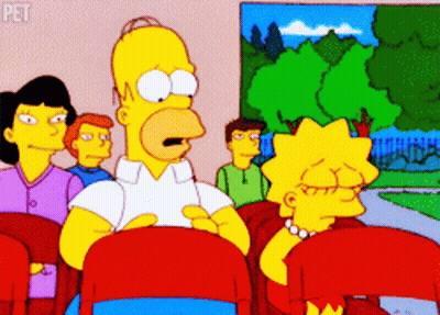 Homer And Lisa Simpson Sitting GIF