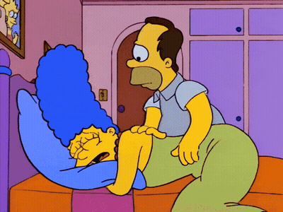 Homer And Marge Simpson In Bed GIF