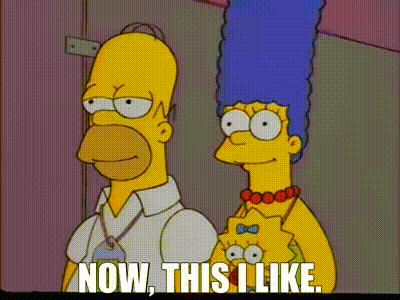 Homer And Marge Simpson Talking GIF
