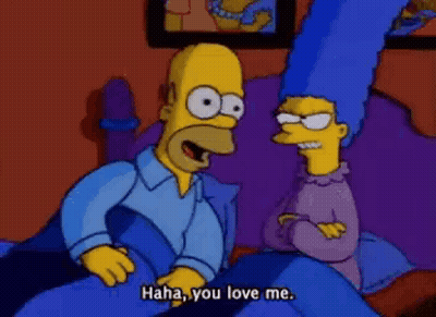 Homer And Marge Simpson Talking GIF