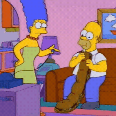 Homer and Marge Simpson