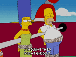 Homer And Marge Simpsons Tied Up GIF