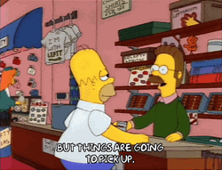 Homer Arrived Left Handed Shop Of Ned Flanders GIF