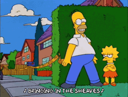 Homer Bushes Hiding Marge Simpson GIF