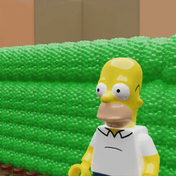 Homer Bushes Lego Meme Disappear  GIF