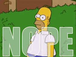 Homer Bushes Nope GIF