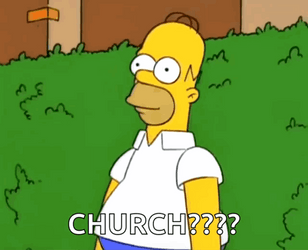 Homer Disappearing Church GIF