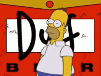 Homer Disappearing Duff Beer GIF