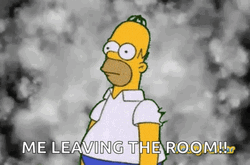 Homer Disappearing Me Leaving The Room GIF