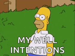 Homer Disappearing My Well Intentions GIF