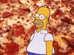 Homer Disappearing Pizza GIF