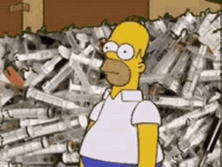 Homer Disappearing Syringes GIF