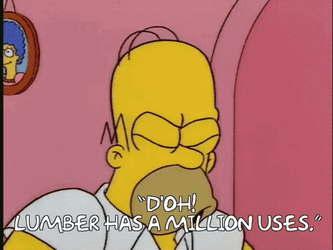 Homer Doh Lumber Has A Million Uses GIF