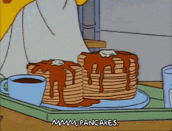 Homer Eating Pancake GIF