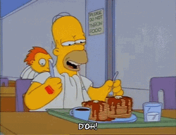 Homer Eating Pancakes Doh GIF