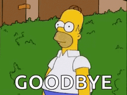 Homer Hiding In Bushes Goodbye GIF