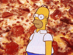 Homer Hiding In Pizza GIF