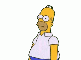 Homer Hiding In The White Grass GIF