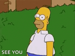 Homer Hiding See You Around GIF