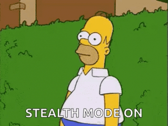 Homer Hiding Stealth Mode One GIF