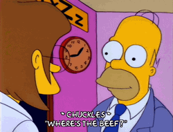 Homer Screams Where's The Beef GIF