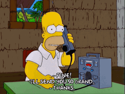 Homer Sending A Donation GIF